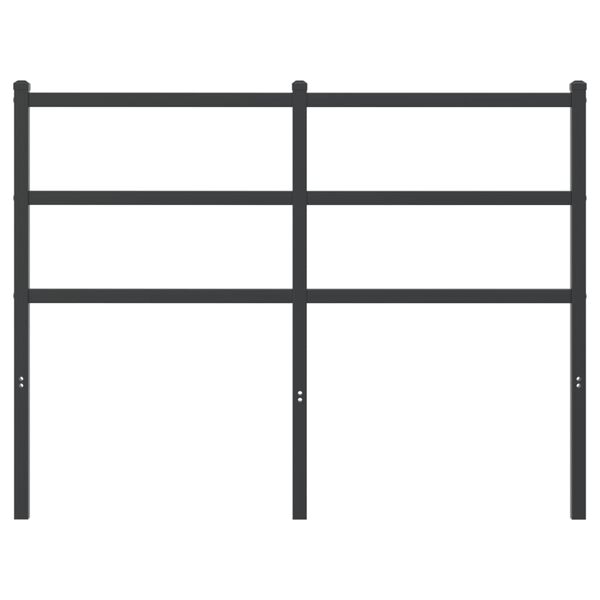 vidaXL Kovové čelo postele čierne 120 cm