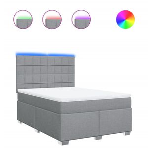 vidaXL Boxspring posteľ s matracom bledosiv&aacute; 140x200 cm l&aacute;tka