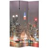 vidaXL Skladac&iacute; parav&aacute;n 120x170 cm, potlač nočn&eacute;ho New Yorku