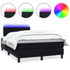 vidaXL Posteľn&yacute; r&aacute;m boxspring s matracom a LED čierny 120x210 cm zamat