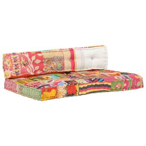 vidaXL Podložka na paletov&uacute; sedačku, farebn&aacute;, l&aacute;tka, patchwork
