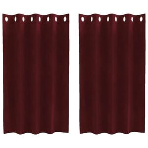 vidaXL Zatemňovacie z&aacute;vesy 2 ks V&iacute;no červen&eacute; 140 x 140 cm Zamat