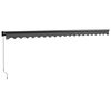 vidaXL Zaťahovacia markíza antracitová 5x3 m látka a hliník