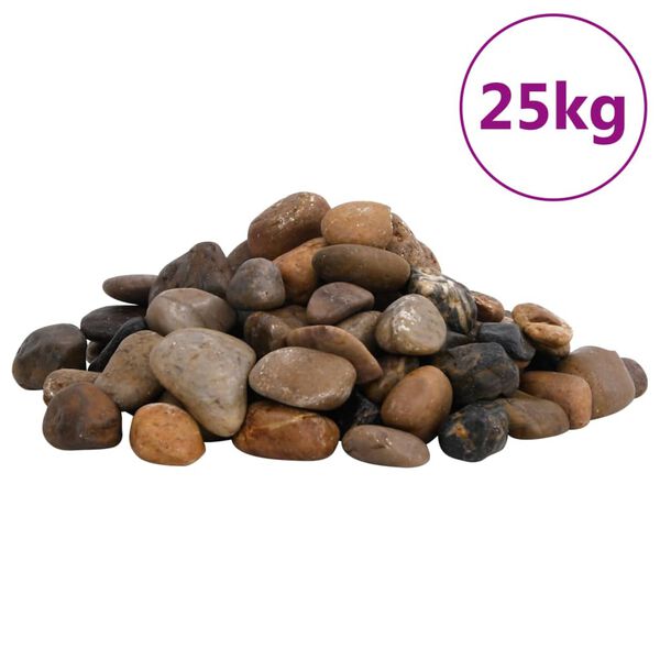 vidaXL Le&scaron;ten&eacute; kamienky 25 kg r&ocirc;znofarebn&eacute; 2-5 cm