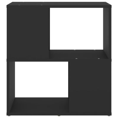 vidaXL Knižnica čierna 60x24x63 cm drevotrieska