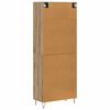 vidaXL Highboard 2 pcs Remeseln&yacute; dub Kon&scaron;trukčn&eacute; drevo a sklo