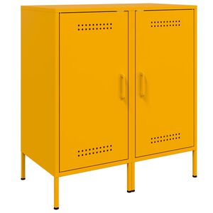 vidaXL Komoda horčicovožlt&aacute; 36x39x79 cm oceľ valcovan&aacute; za studena