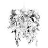 vidaXL Z&aacute;vesn&aacute; strieborn&aacute; luster lampa s listov&yacute;mi &scaron;upinkami 21,5 x 30 cm