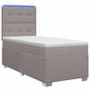 vidaXL Posteľ boxspring s matracom Sivohned&aacute; 90 x 190 cm L&aacute;tka