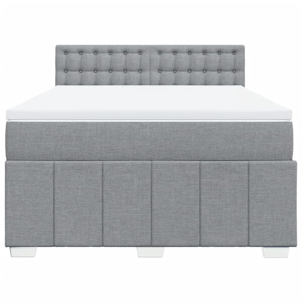 vidaXL Boxspring posteľ s matracom bledosiv&yacute; 140x190 cm l&aacute;tka