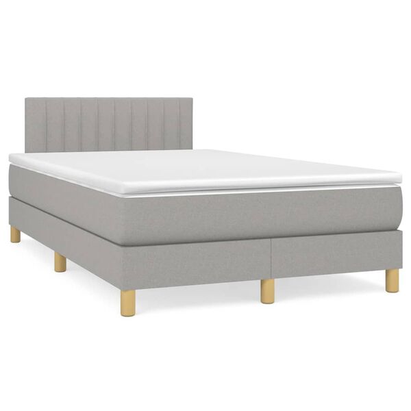 vidaXL Boxspring posteľ s matracom bledosiv&aacute; 120x200 cm l&aacute;tka