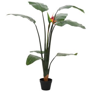 vidaXL Umel&aacute; rastlina Strelitzia Zelen&aacute; 70 x 18 x 155 cm Text&iacute;lia a PE