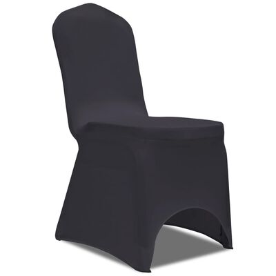 vidaXL Naťahovací návlek na stoličku, 4 ks, antracitový