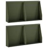 vidaXL Oporn&yacute; m&uacute;r 4 ks 40 x 12 x 30 cm Oceľ Olivovo zelen&aacute;