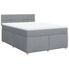 vidaXL Boxspring posteľ s matracom svetlosiv&aacute; 100x200 cm l&aacute;tka