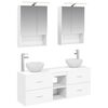 vidaXL Set kabinetov do k&uacute;peľne 5 pcs Biela 50 x 14,5 x 70 cm