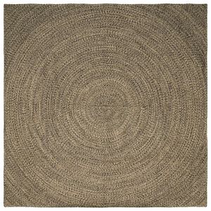 vidaXL Kusov&eacute; koberce Pr&iacute;rodn&aacute; a čierna 300 x 300 cm Juta