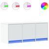vidaXL TV stol&iacute;k s LED biely 97x34x40 cm kompozitn&eacute; drevo