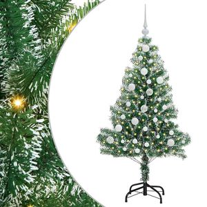 vidaXL Umel&yacute; vianočn&yacute; stromček, snehom obalen&yacute;, s LED svetlom 120 cm