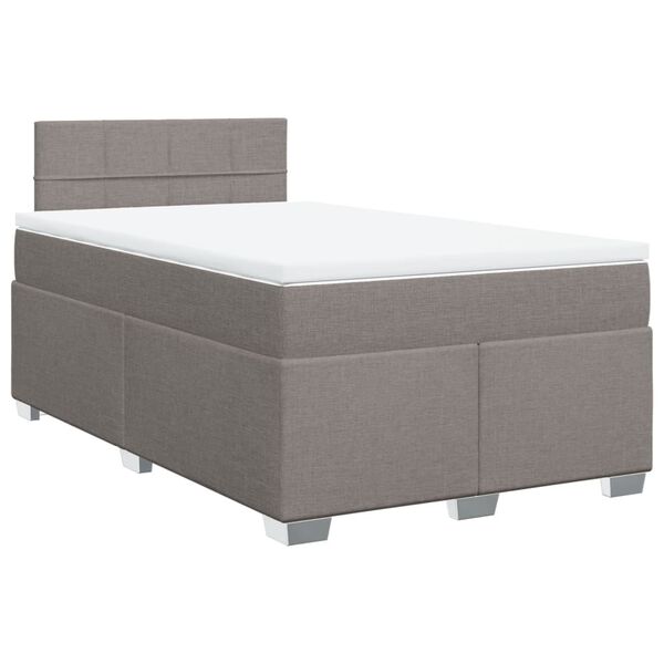 vidaXL Boxspring posteľ s matracom sivohned&yacute; 120x200 cm l&aacute;tka