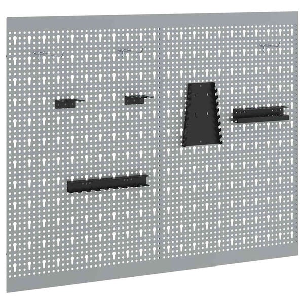 vidaXL Panel na nástroje 2 pcs Sivá 100 x 1 x 80 cm