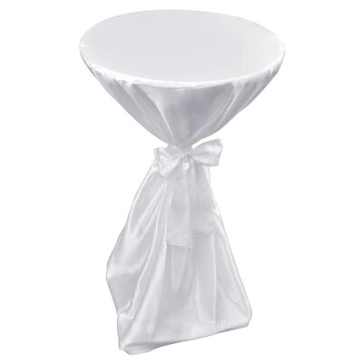 Biely návlek na stôl so stuhou, 70 cm, 2 ks