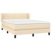 vidaXL Boxspring posteľ s matracom kr&eacute;mov&yacute; 140x190 cm l&aacute;tka