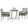 vidaXL Záhradný bistro set 3 pcs Sivá polyratan