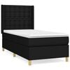 vidaXL Posteľn&yacute; r&aacute;m boxspring s matracom čierny 90x200 cm l&aacute;tka