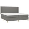 vidaXL Boxspring posteľ s matracom tmavosiv&aacute; 200x200 cm l&aacute;tka