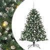 vidaXL Umel&yacute; vianočn&yacute; stromček Zelen&aacute; 150 cm PVC, plast a oceľ
