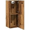 vidaXL Kúpeľňová závesná skrinka staré drevo 30x30x80 cm kompoz. drevo