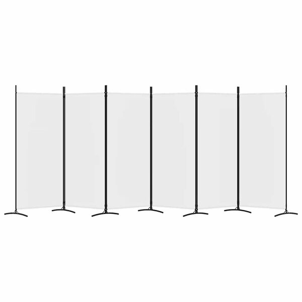 vidaXL 6-panelov&yacute; parav&aacute;n biely 520x180 cm l&aacute;tkov&yacute;