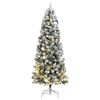 vidaXL Umel&yacute; v&yacute;klopn&yacute; vianočn&yacute; stromček 300 LED a sada g&uacute;ľ 210 cm