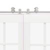 vidaXL Kovanie na posuvné dvere 400 cm, nehrdzavejúca oceľ, strieborné