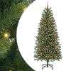 vidaXL Umel&yacute; vianočn&yacute; stromček s 300 LED-i Zelen&aacute; 180 cm PE a PVC