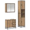vidaXL Sada k&uacute;peľňov&eacute;ho n&aacute;bytku 3 ks Remeseln&yacute; dub Kompozitn&eacute; drevo