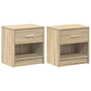 vidaXL Nočn&eacute; stol&iacute;ky 2 ks s z&aacute;suvkou dub sonoma 39x28x41 cm