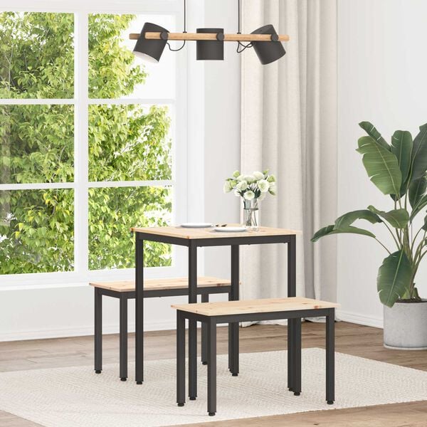 vidaXL Jedálenský stôl Prírodná 80 x 80 x 75 cm