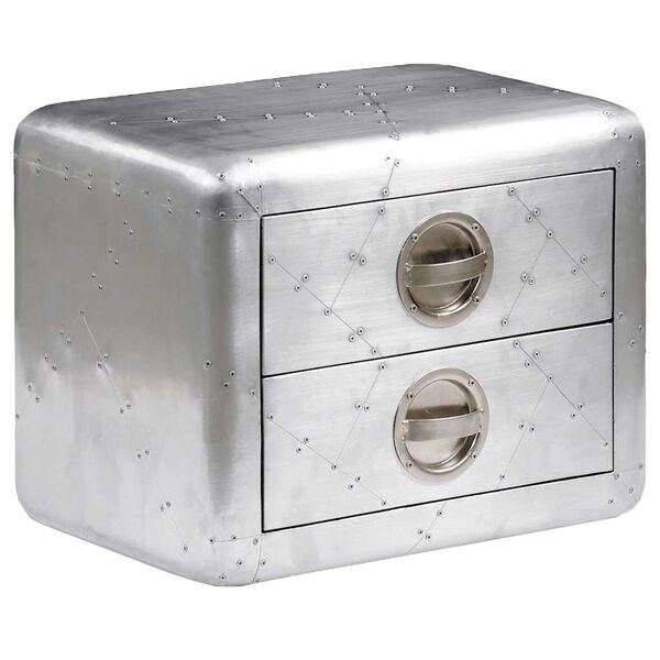 vidaXL Odkladací stolík s 2 zásuvkami, vintage letecký štýl