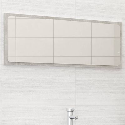 vidaXL Kúpeľňové zrkadlo, betónovo sivé 100x1,5x37cm, kompozitné drevo