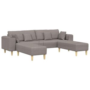 vidaXL Pohovka s vank&uacute;&scaron;om 3 pcs Sivohned&aacute; l&aacute;tka