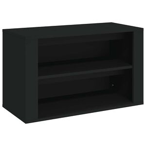 vidaXL Reg&aacute;l na top&aacute;nky čierny 75x35x45 cm spracovan&eacute; drevo
