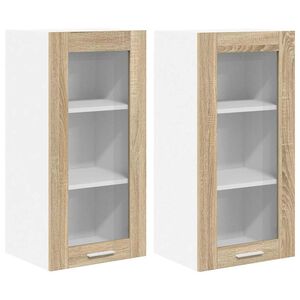 vidaXL Z&aacute;vesn&aacute; skrinka s &uacute;ložiskom 2 pcs Sonoma dub 40 x 31 x 80 cm