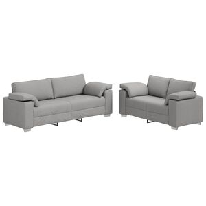 vidaXL Pohovka 2 pcs Obl&aacute; &scaron;ed&aacute; 219 x 80 x 82 cm l&aacute;tka