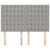 vidaXL Čelo postele svetlosiv&eacute; 144x5x118/128 cm l&aacute;tkov&eacute;