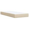 vidaXL Boxspring posteľ s matracom kr&eacute;mov&aacute; 100x200 cm l&aacute;tka