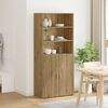 vidaXL Highboard Remeseln&yacute; dub 80 x 42,5 x 185 cm Kompozitn&eacute; drevo