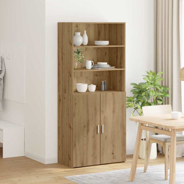 vidaXL Highboard Remeseln&yacute; dub 80 x 42,5 x 185 cm Kompozitn&eacute; drevo