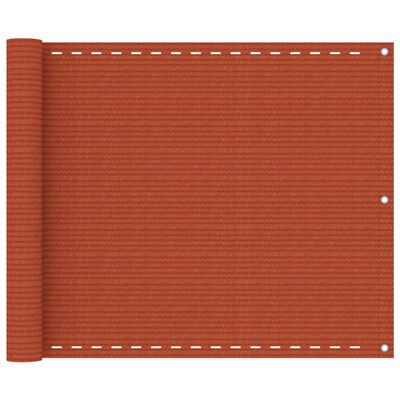 vidaXL Balkónová markíza oranžová 75x500 cm HDPE